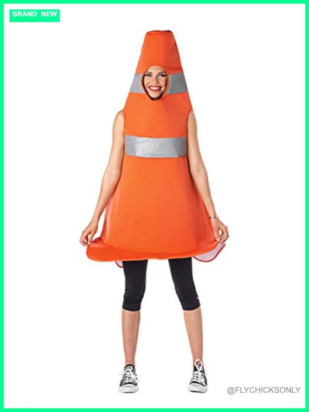 Women's Construction Cone Costume Jumpsuit One Size Halloween Cosplay